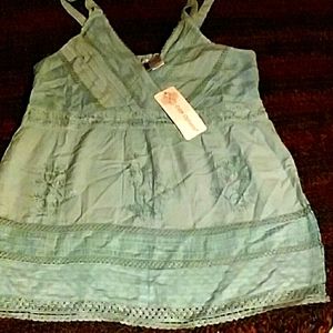Light jade green boho cami
